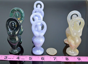 Crystal Wholesale Flower Agate Goddess Crystal Carvings - Small