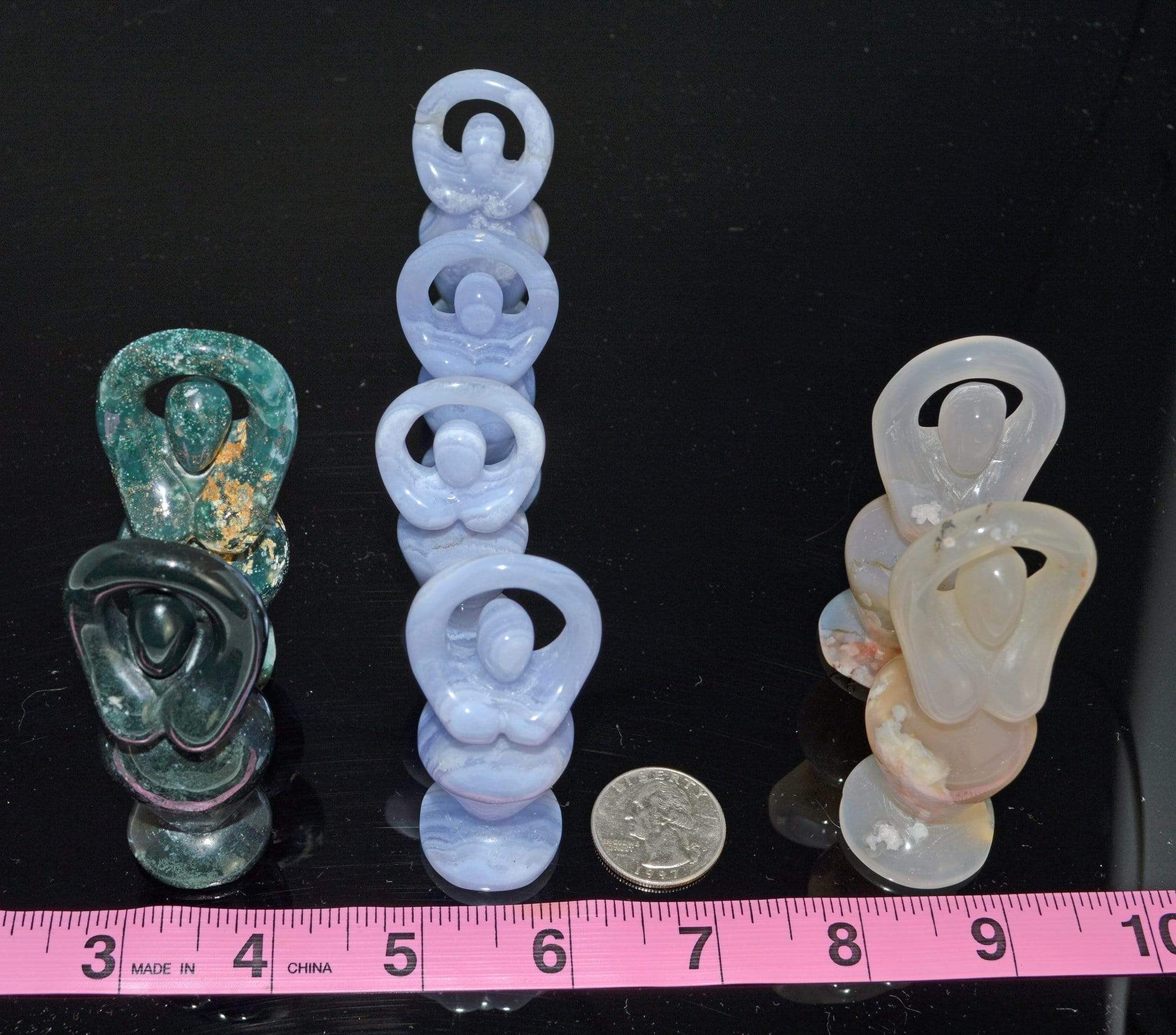Crystal Wholesale Flower Agate Goddess Crystal Carvings - Small