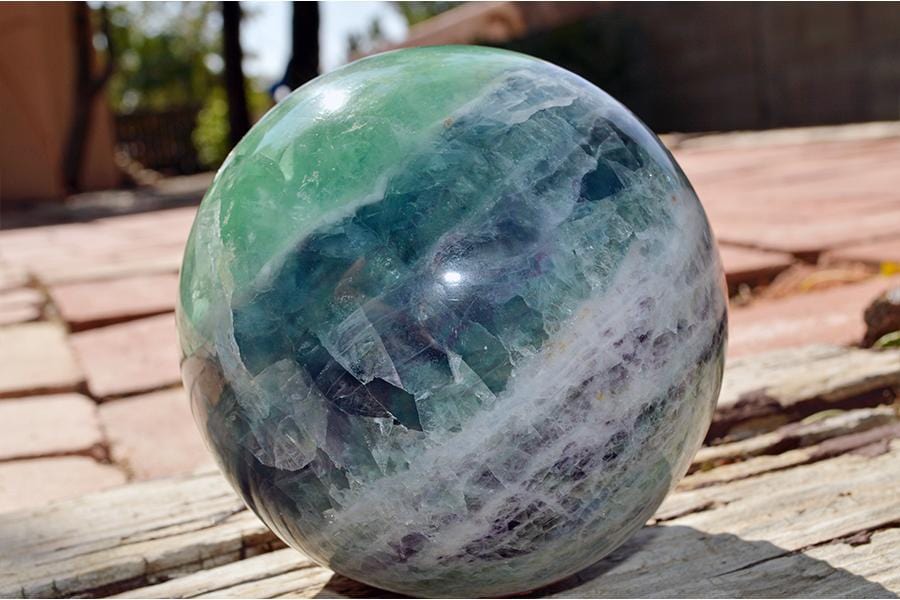 Crystal Wholesale Fluorite Crystal Sphere Carvings - Large
