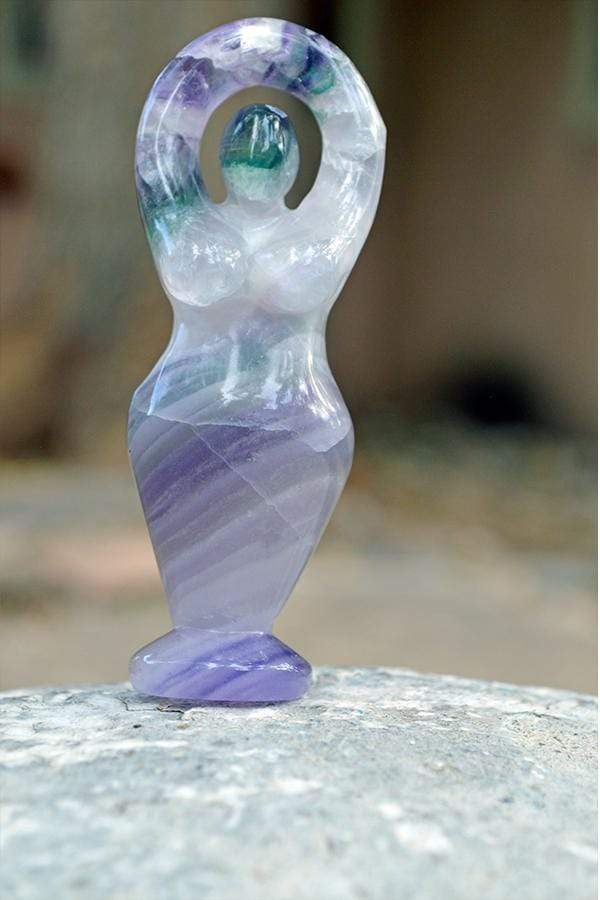 Crystal Wholesale Fluorite Quartz Goddess Crystal Carvings - Small