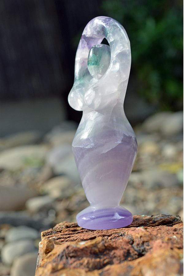 Crystal Wholesale Fluorite Quartz Goddess Crystal Carvings - Small