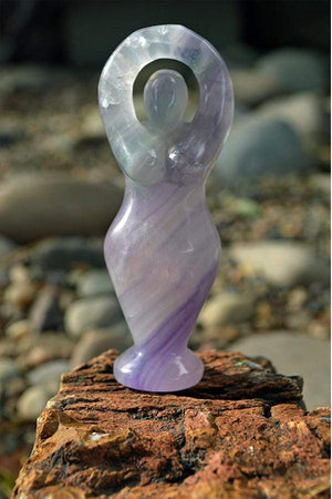 Crystal Wholesale Fluorite Quartz Goddess Crystal Carvings - Small