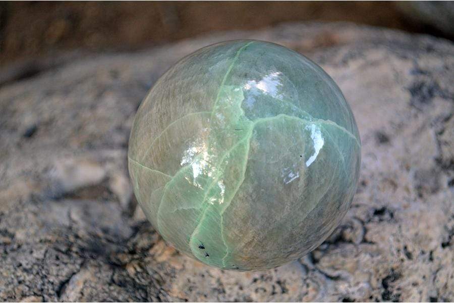 Crystal Wholesale Green Moonstone with Garnierite Crystal Sphere
