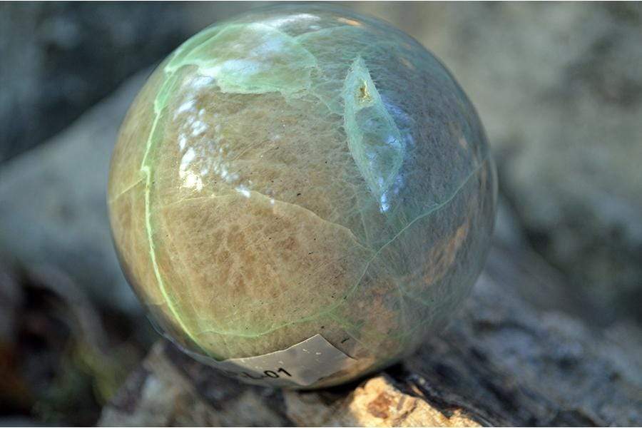 Crystal Wholesale Green Moonstone with Garnierite Crystal Sphere