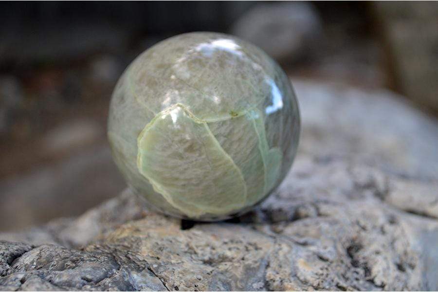 Crystal Wholesale Green Moonstone with Garnierite Crystal Sphere