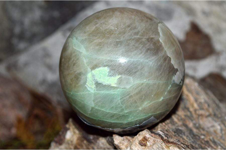 Crystal Wholesale Green Moonstone with Garnierite Crystal Sphere