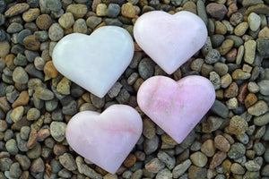 Crystal Wholesale Heart Pink Aragonite - Carved Hearts and Spheres - Small to Medium