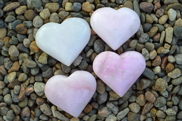 Crystal Wholesale Heart Pink Aragonite - Carved Hearts and Spheres - Small to Medium