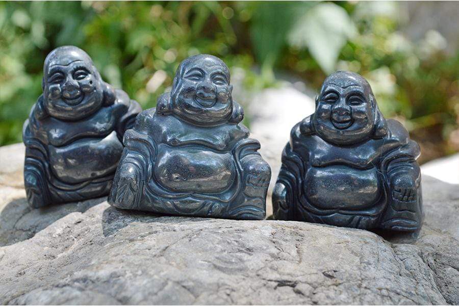 Crystal Wholesale Hematite Natural Crystal Buddha Carving - Small