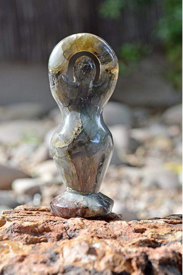 Crystal Wholesale Labradorite Goddess Crystal Carvings - Small