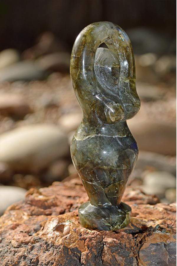 Crystal Wholesale Labradorite Goddess Crystal Carvings - Small