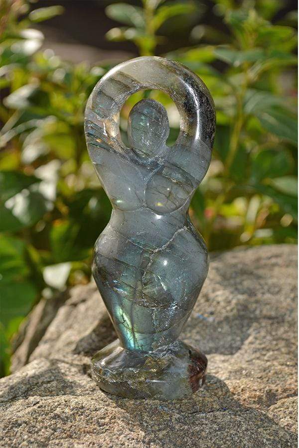 Crystal Wholesale Labradorite Goddess Crystal Carvings - Small