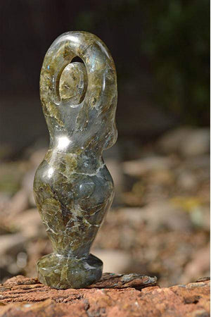 Crystal Wholesale Labradorite Goddess Crystal Carvings - Small
