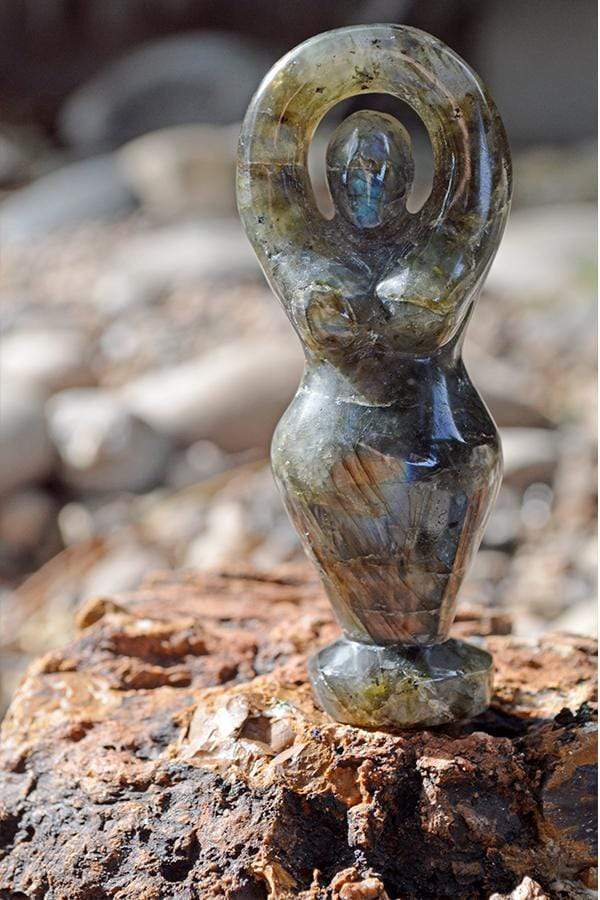 Crystal Wholesale Labradorite Goddess Crystal Carvings - Small
