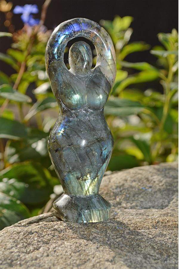 Crystal Wholesale Labradorite Goddess Crystal Carvings - Small