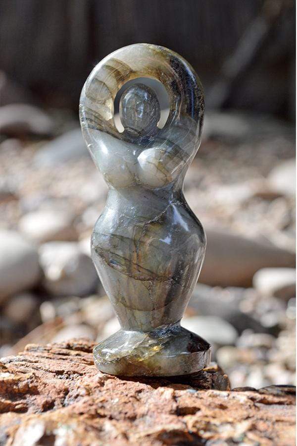 Crystal Wholesale Labradorite Goddess Crystal Carvings - Small