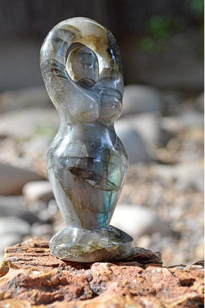 Crystal Wholesale Labradorite Goddess Crystal Carvings - Small