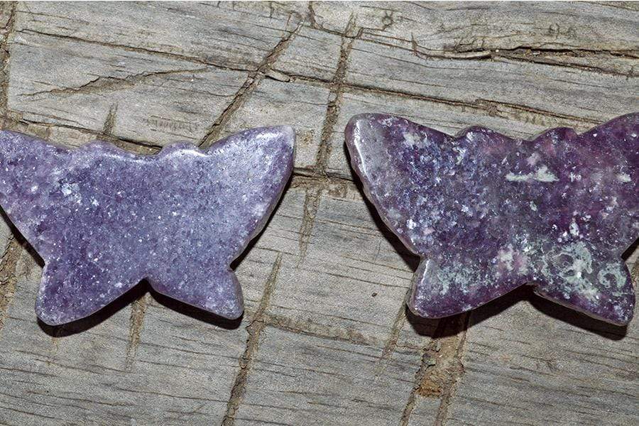 Crystal Wholesale Lepidolite Butterfly Crystal Carving - Small