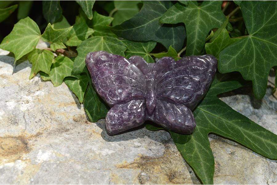 Crystal Wholesale Lepidolite Butterfly Crystal Carving - Small