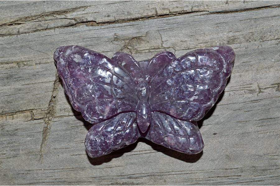 Crystal Wholesale Lepidolite Butterfly Crystal Carving - Small