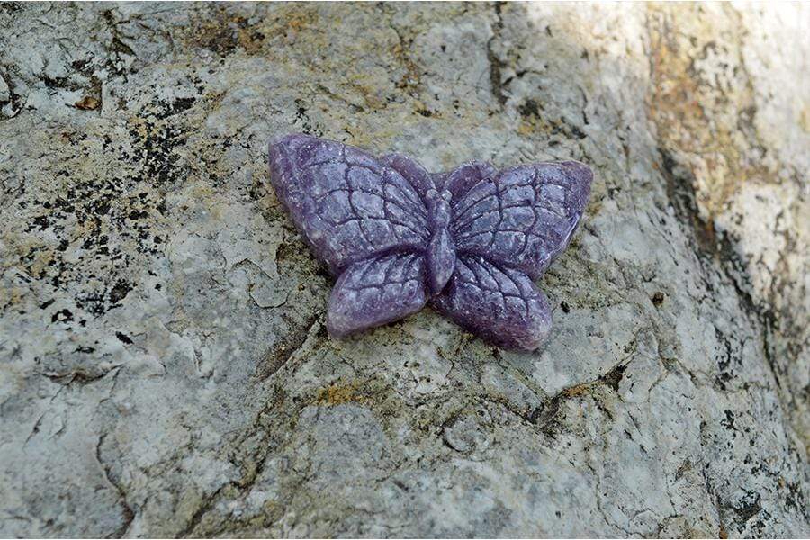 Crystal Wholesale Lepidolite Butterfly Crystal Carving - Small