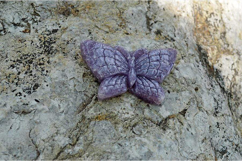 Lepidolite Butterfly Crystal Carving - Small