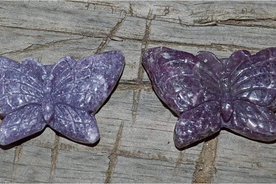 Crystal Wholesale Lepidolite Butterfly Crystal Carving - Small