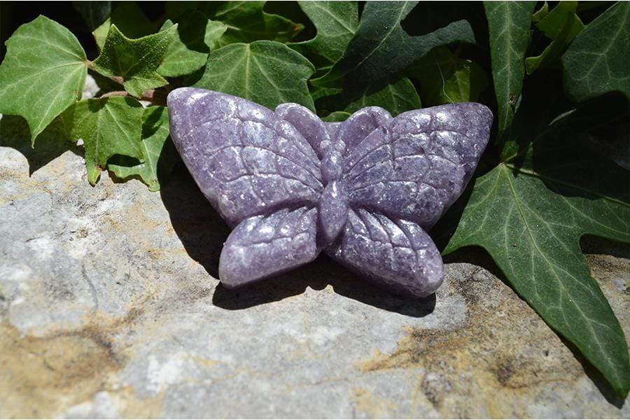 Crystal Wholesale Lepidolite Butterfly Crystal Carving - Small