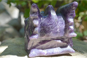 Crystal Wholesale Lepidolite Dragon Skull Crystal Carving - Large