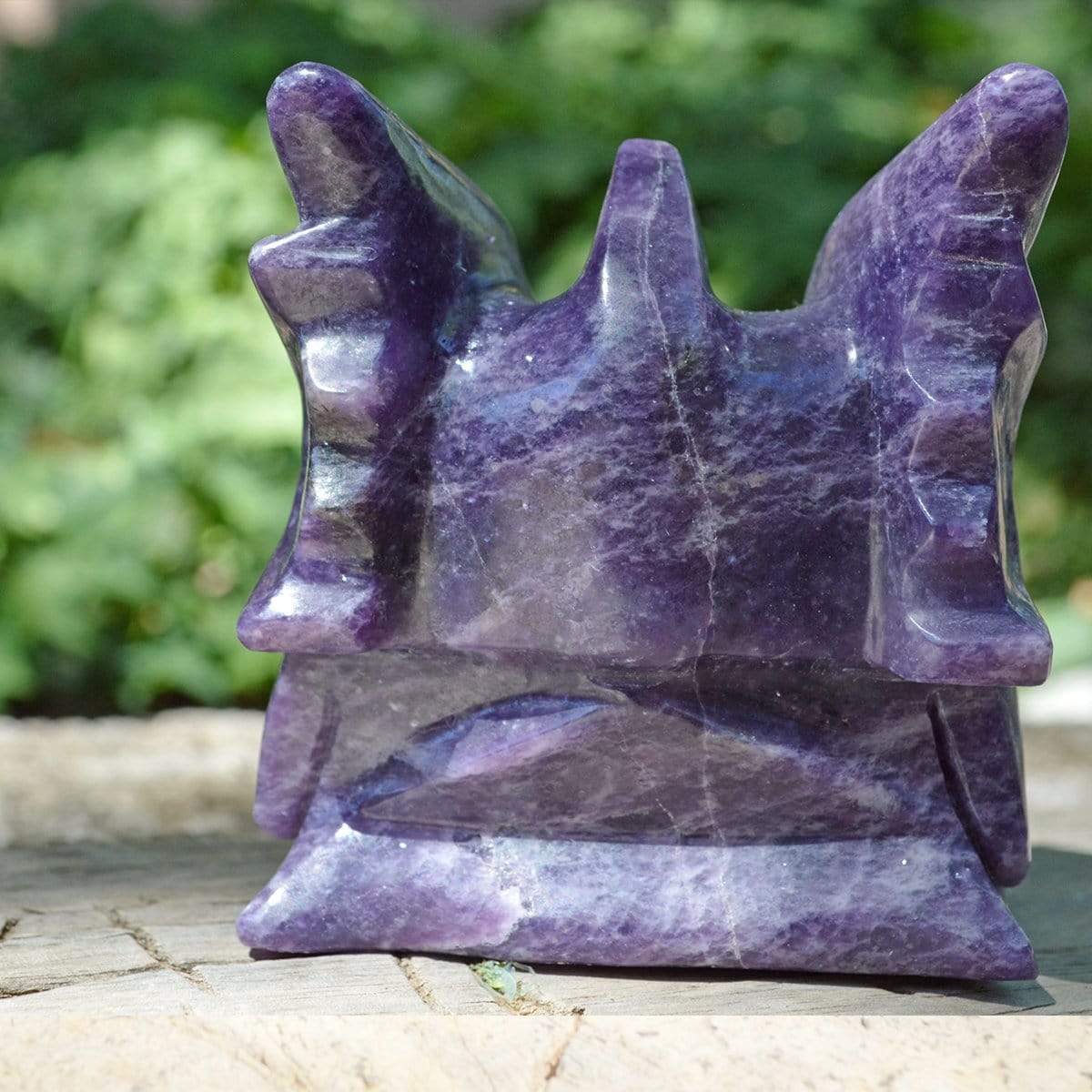 Crystal Wholesale Lepidolite Dragon Skull Crystal Carving - Large
