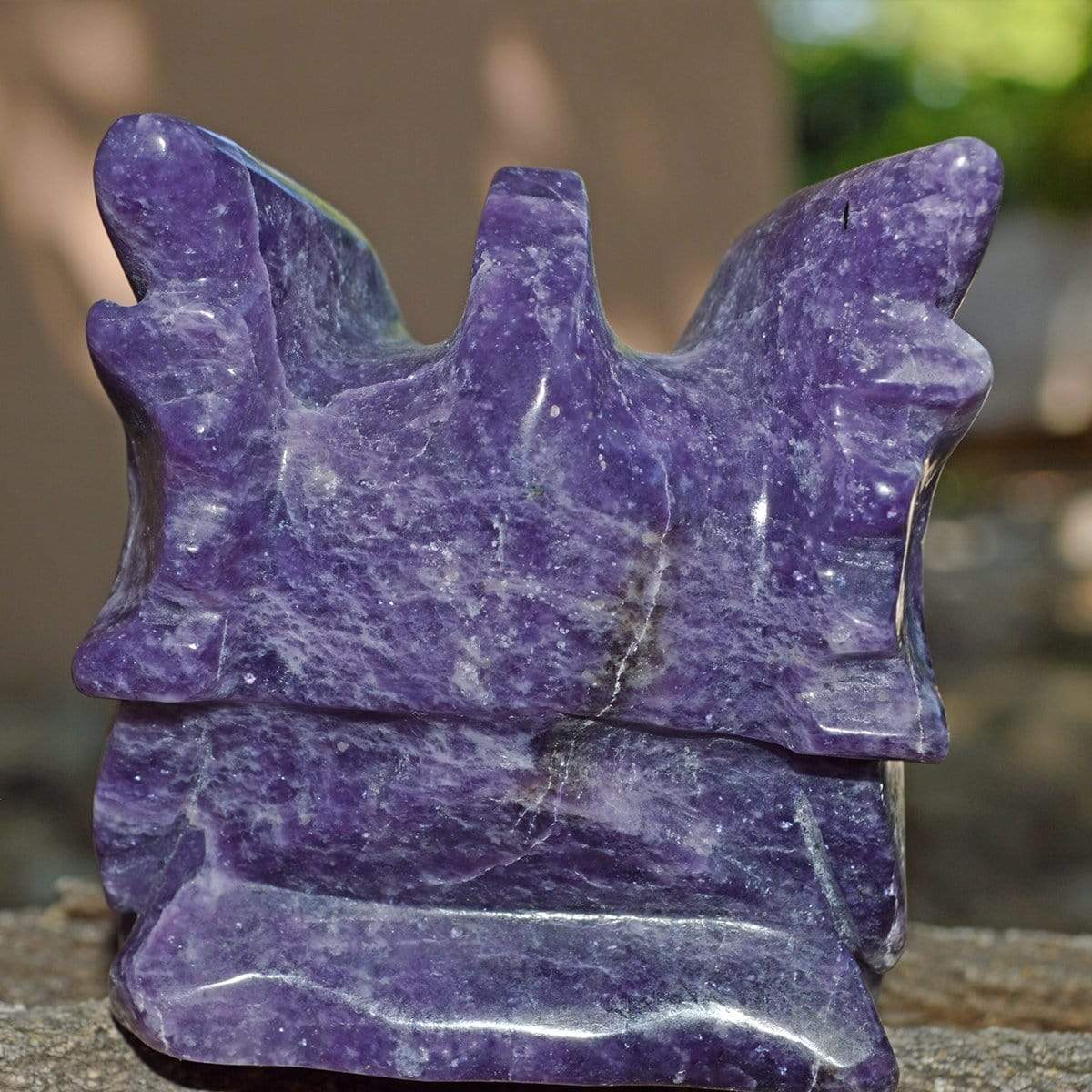 Crystal Wholesale Lepidolite Dragon Skull Crystal Carving - Large
