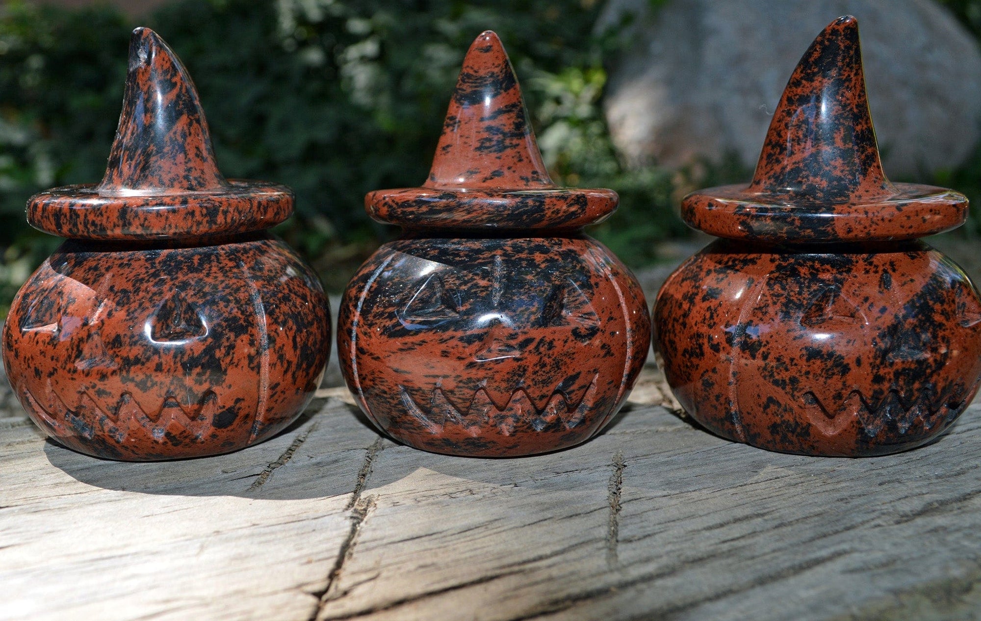 Crystal Wholesale Mahogany Obsidian Jack-O-Lantern | Pumpkin | Halloween | Home | Protection | Decoration