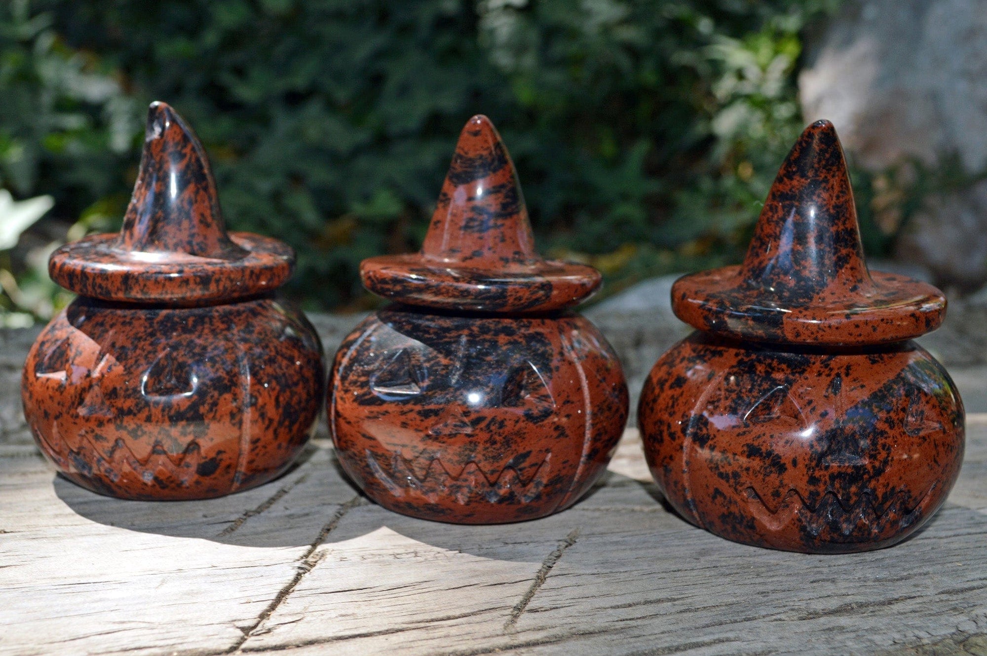 Crystal Wholesale Mahogany Obsidian Jack-O-Lantern | Pumpkin | Halloween | Home | Protection | Decoration