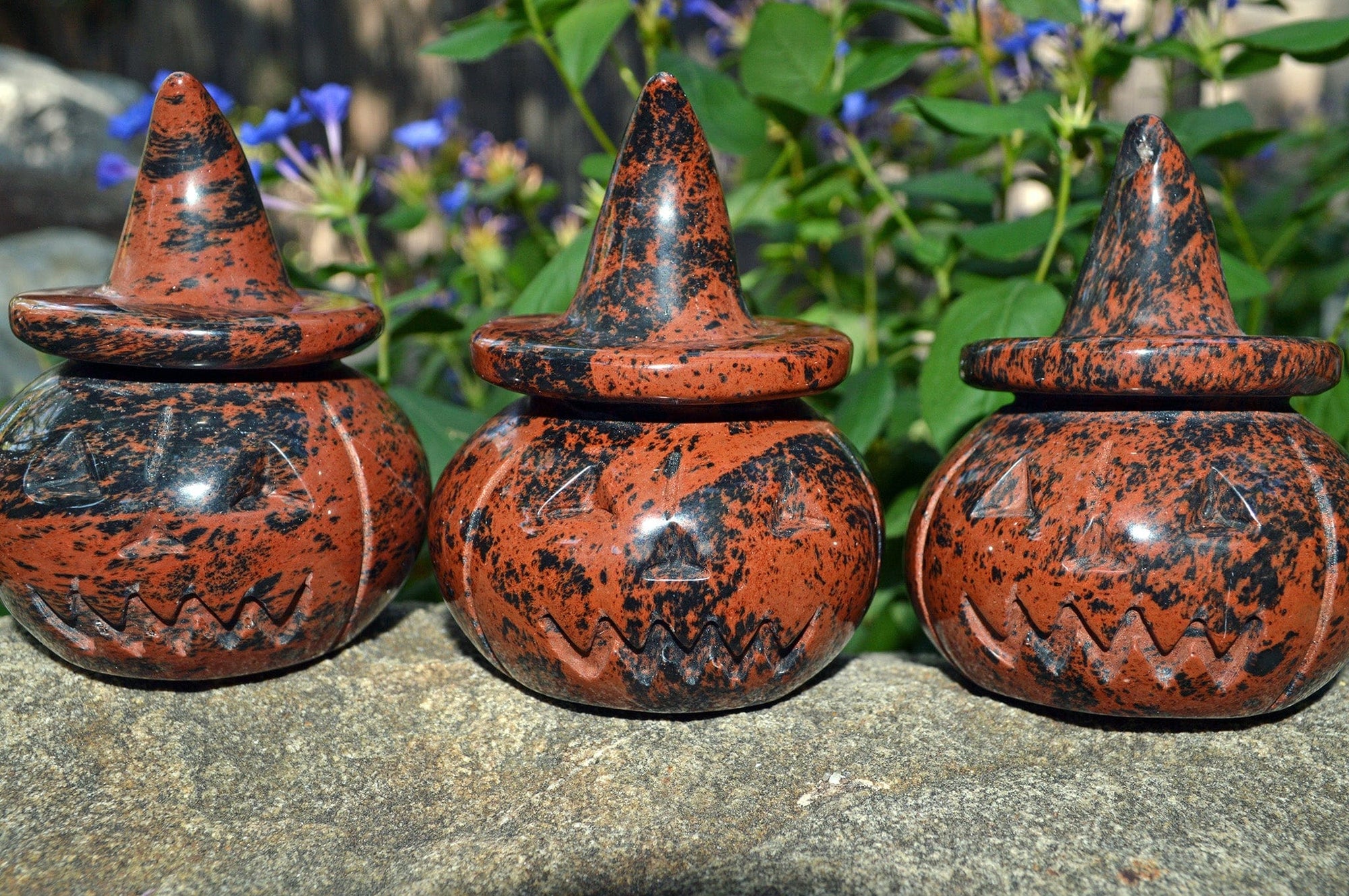 Crystal Wholesale Mahogany Obsidian Jack-O-Lantern | Pumpkin | Halloween | Home | Protection | Decoration