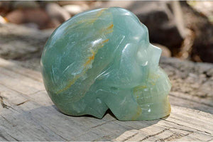 Crystal Wholesale Natural Blue Onyx Crystal Skull Carving I - Medium