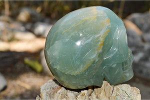 Crystal Wholesale Natural Blue Onyx Crystal Skull Carving I - Medium