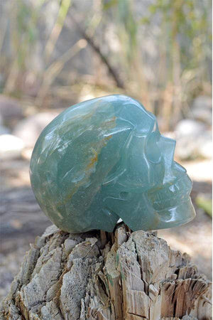 Crystal Wholesale Natural Blue Onyx Crystal Skull Carving I - Medium