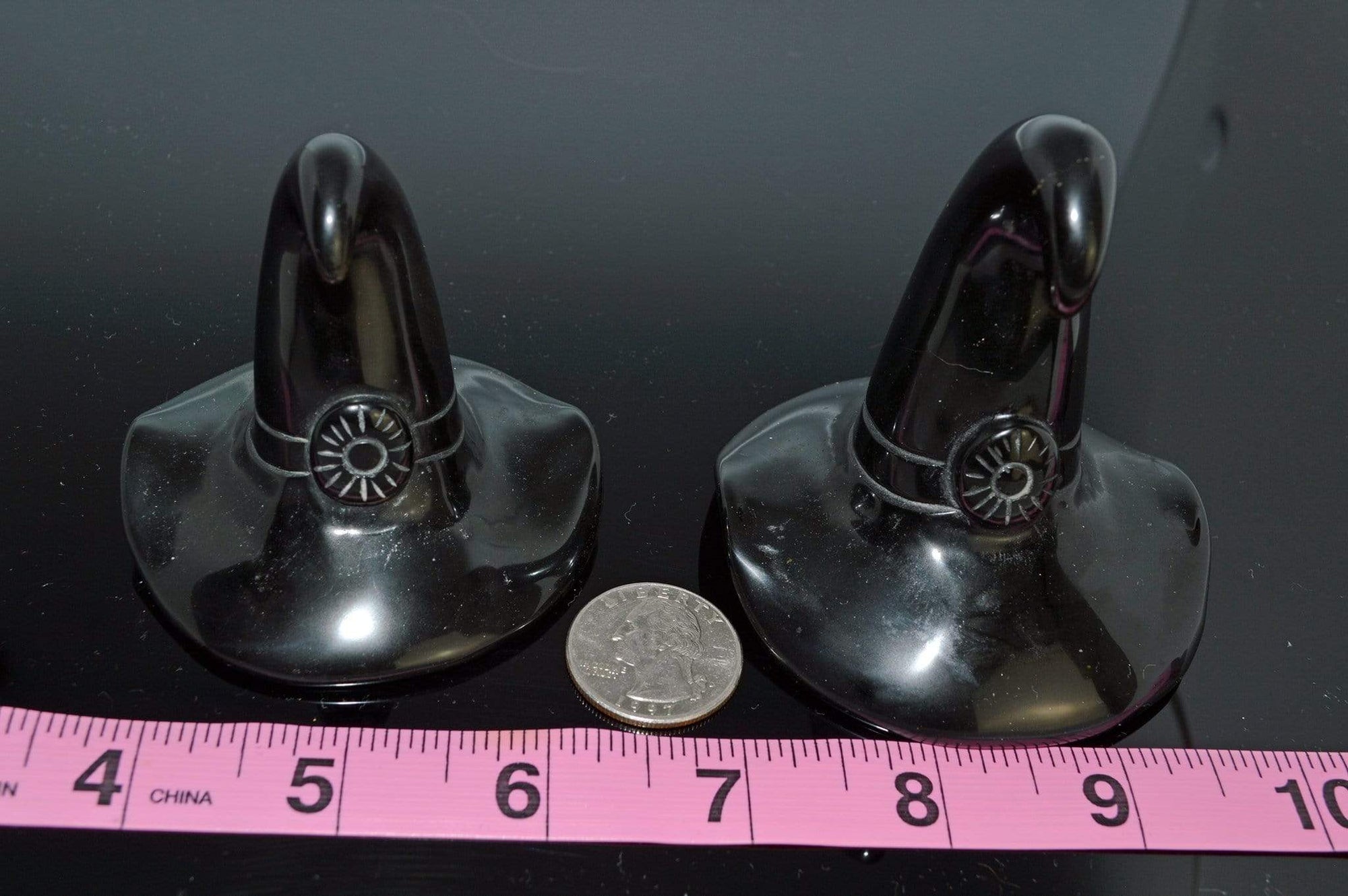 Crystal Wholesale Natural Gold(en) Sheen Obsidian Carved Crystal Witches Hat - Medium