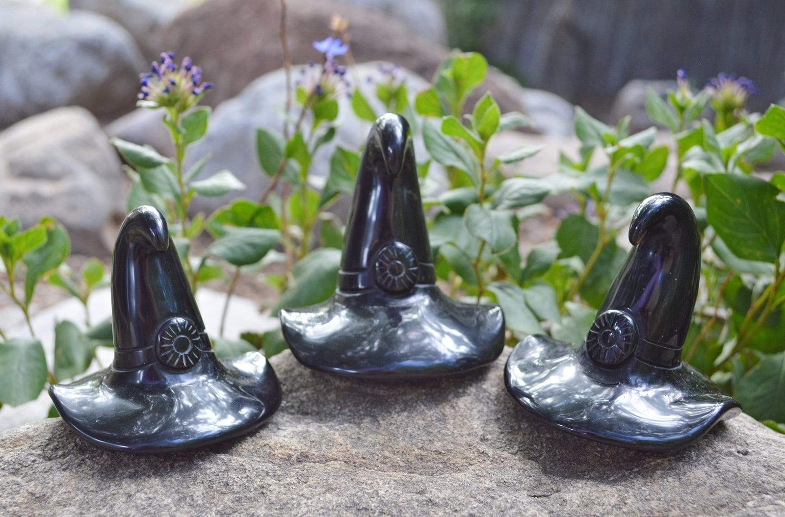 Crystal Wholesale Natural Gold(en) Sheen Obsidian Carved Crystal Witches Hat - Medium