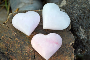 Crystal Wholesale Pink Aragonite - Carved Hearts and Spheres - Small to Medium