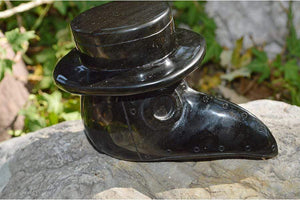 Crystal Wholesale Plague Doctor 2020 | Steampunk | Raven | Odin | Thoth |  Crystal Carving - Medium | 3 Obsidian Varieties