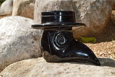 Plague Doctor 2020 | Steampunk | Raven | Odin | Thoth |  Crystal Carving - Medium | 3 Obsidian Varieties