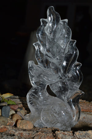 Crystal Wholesale Quartz Crystal - Fox | Nine Tails 9 Tails | Kitsune | Hand Carved | Natural Clear Quartz | Kumiho