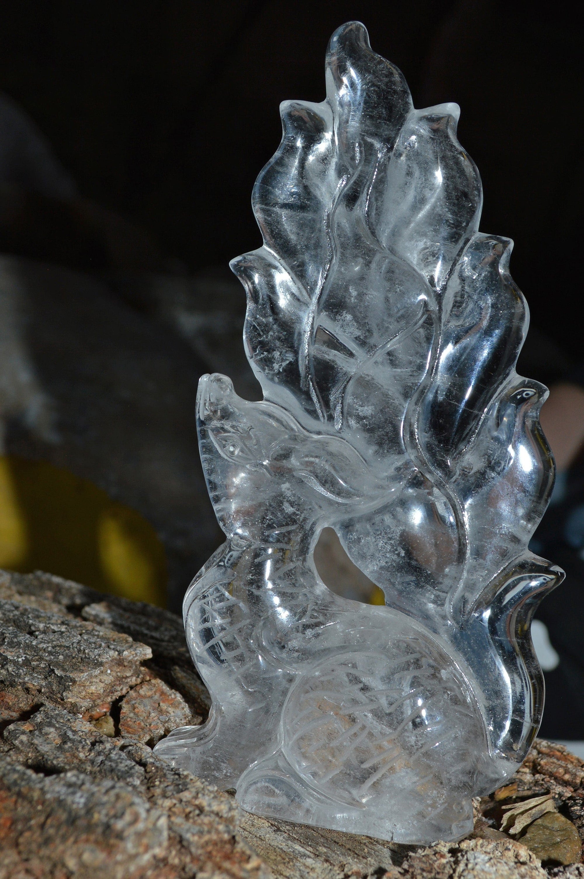 Crystal Wholesale Quartz Crystal - Fox | Nine Tails 9 Tails | Kitsune | Hand Carved | Natural Clear Quartz | Kumiho