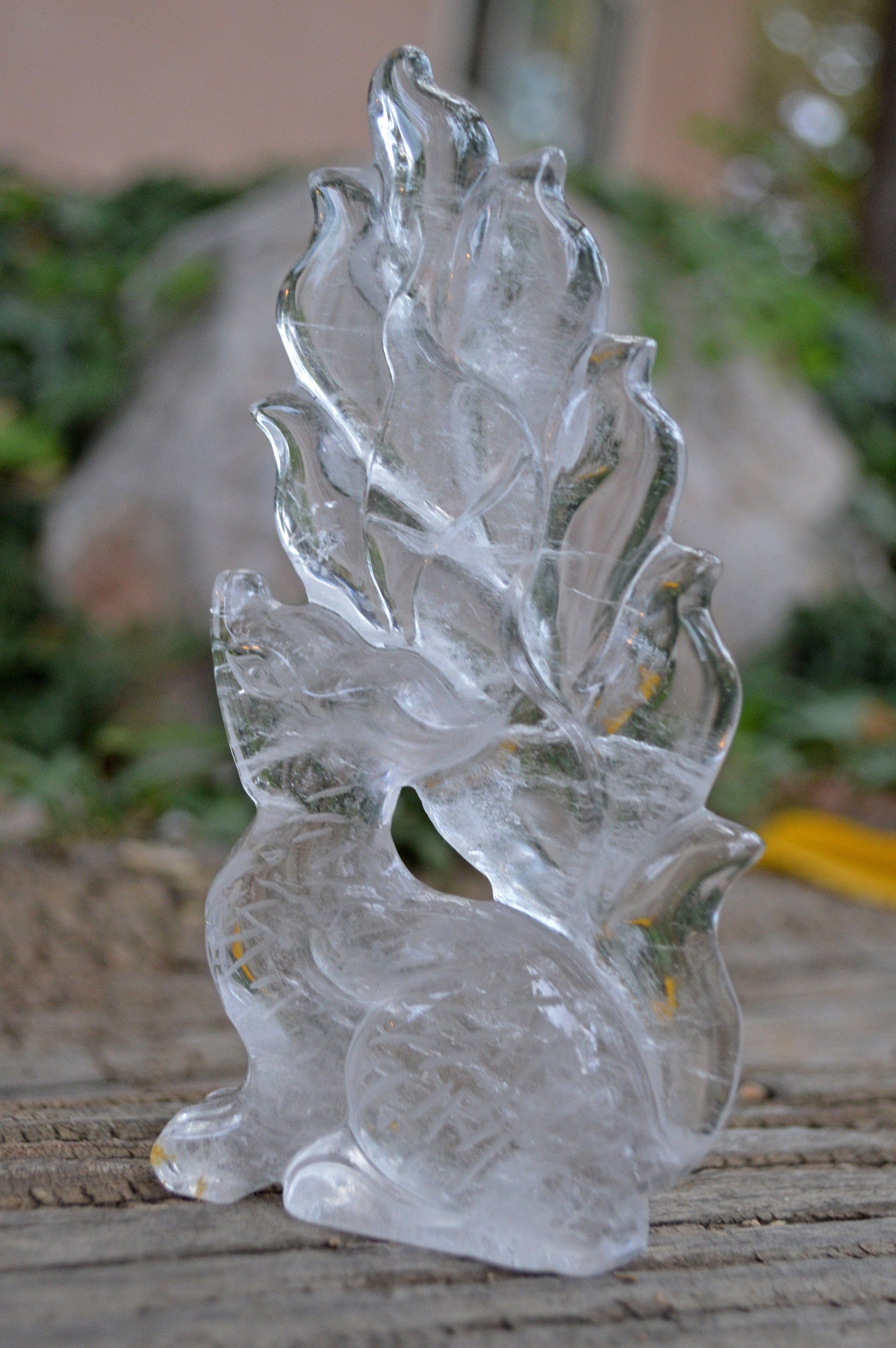 Crystal Wholesale Quartz Crystal - Fox | Nine Tails 9 Tails | Kitsune | Hand Carved | Natural Clear Quartz | Kumiho