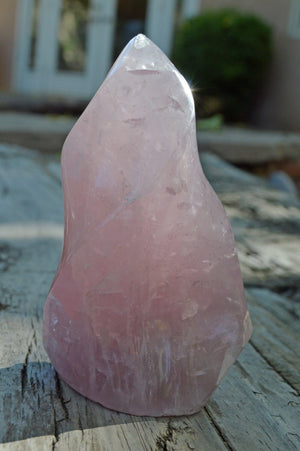 Crystal Wholesale Rose Quartz Flame Crystal Carving - Small