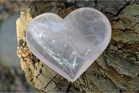 Rose Quartz Heart Crystal Carving - Small & Medium