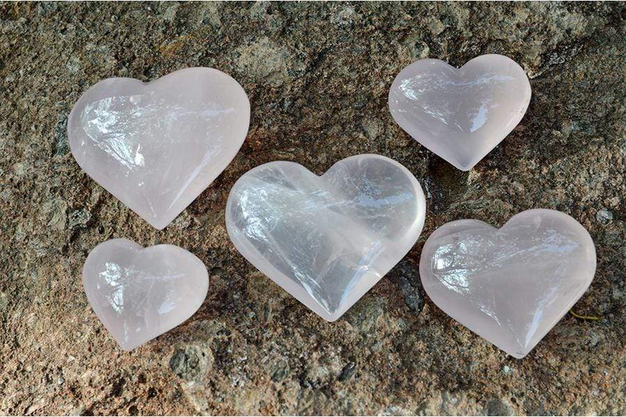Crystal Wholesale Rose Quartz Heart Crystal Carving - Small & Medium