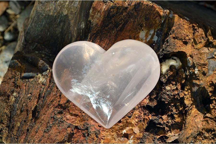 Crystal Wholesale Rose Quartz Heart Crystal Carving - Small & Medium