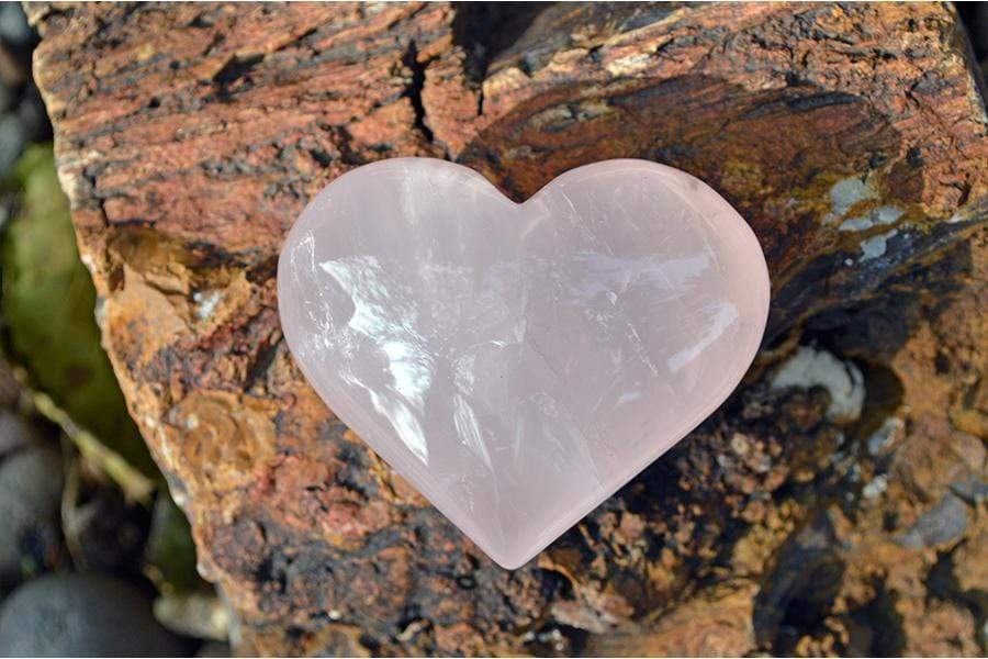 Crystal Wholesale Rose Quartz Heart Crystal Carving - Small & Medium